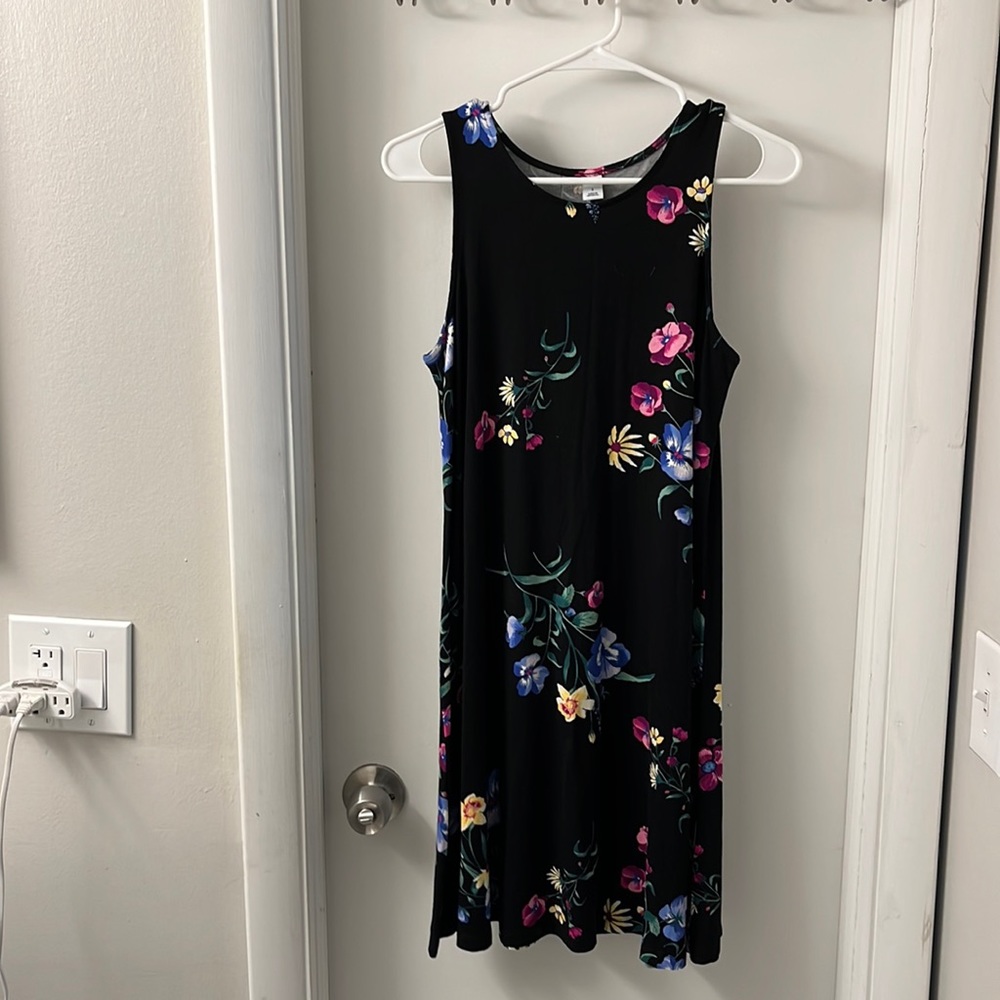 Black dress with flowers